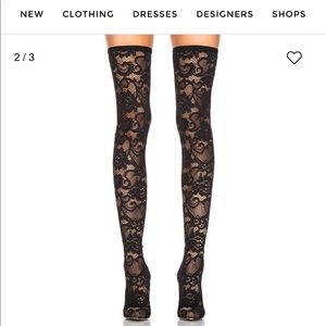 NWT Dolce and Gabbana Lace Thigh High Boots